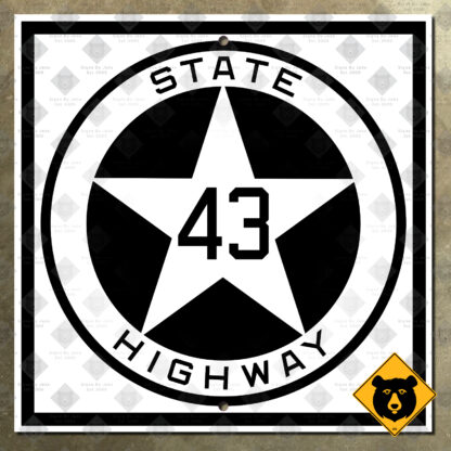 Texas State Highway 43 route marker (1921)