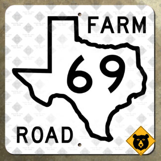 Texas Farm to Market Road 69 highway marker (1952)