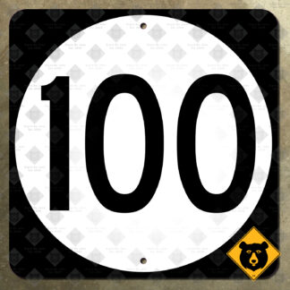 Circular State Route 100 highway marker