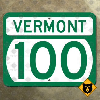 Vermont Route 100 highway marker