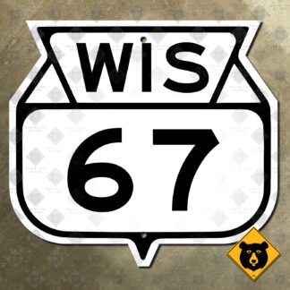 Wisconsin Highway 67 route marker sign