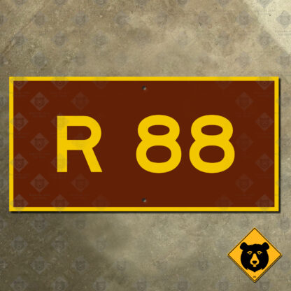 Wisconsin Rustic Road 88 route number sign