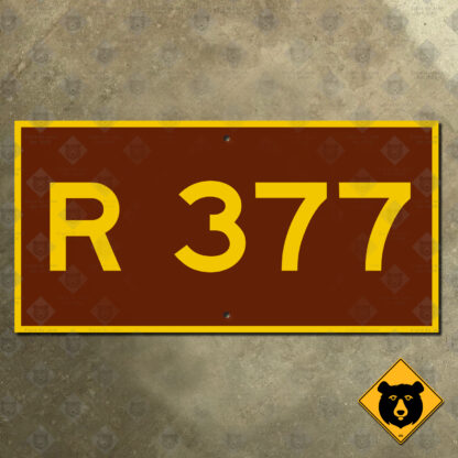 Wisconsin Rustic Road 377 route number sign