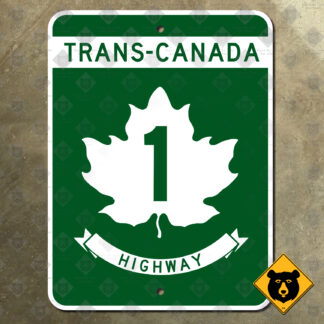 Trans-Canada Highway 1 route marker sign