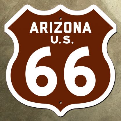 Arizona 1957 US Route 66 colored directional highway marker