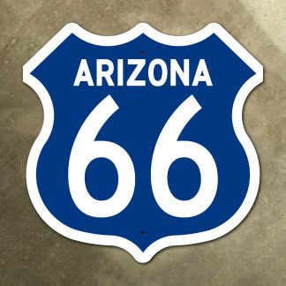 Arizona 1960 US Route 66 colored directional highway marker