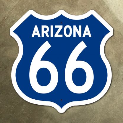 Arizona 1960 US Route 66 colored directional highway marker
