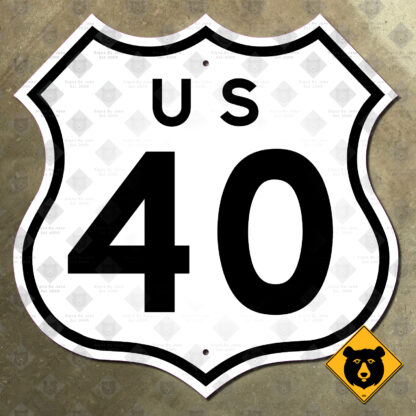 US Route 40 highway marker (California cutout)