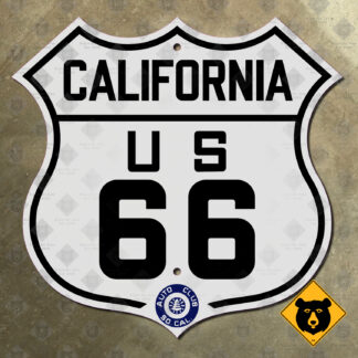California US Route 66 highway marker