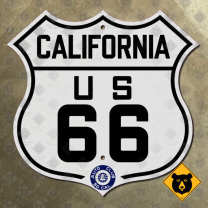 California US Route 66 highway marker