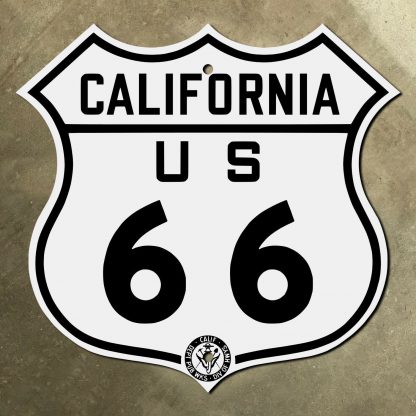 California US Route 66 highway marker