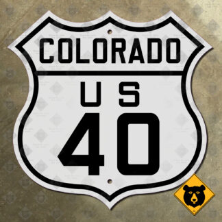 Colorado US Route 40 highway sign
