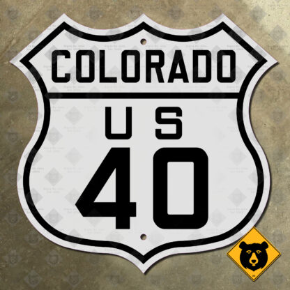 Colorado US Route 40 highway sign