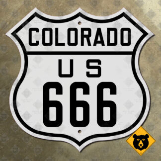 Colorado US Route 666 highway marker