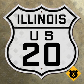 Illinois US Route 20 highway marker