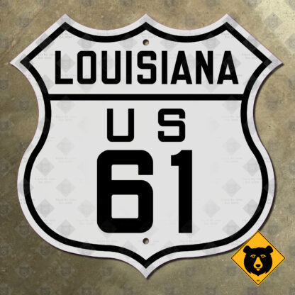 Louisiana US Route 61 highway marker