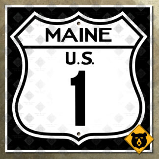 Maine US Route 1 highway marker