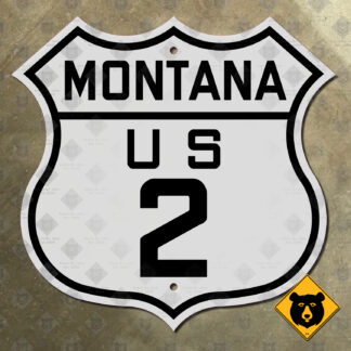 Montana US Route 2 highway marker sign