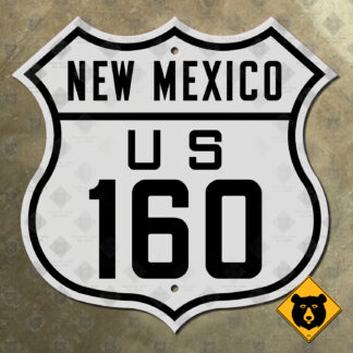 New Mexico US Route 160 highway marker sign