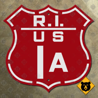 Rhode Island US Route 1A marker