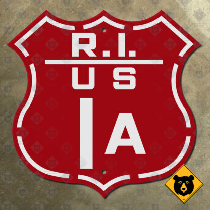 Rhode Island US Route 1A marker