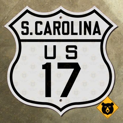 South Carolina US Route 17 highway marker