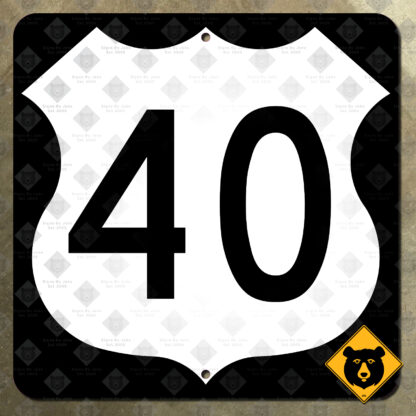 US Route 40 highway marker (1961)