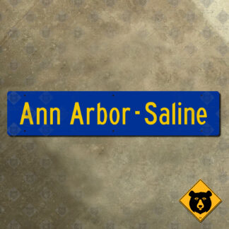 Washtenaw County, Michigan Ann Arbor-Saline Road street sign
