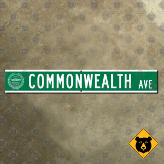 Boston, Massachusetts Commonwealth Avenue street sign