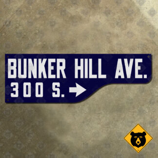 Los Angeles Bunker Hill Avenue street sign