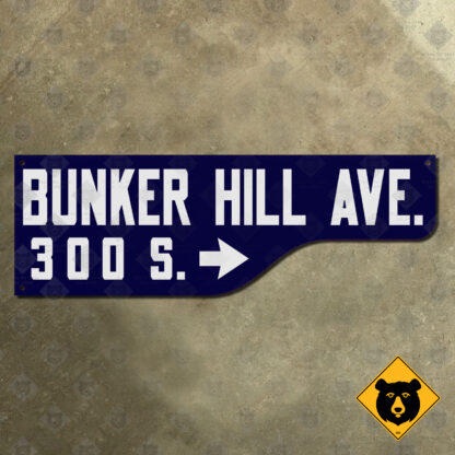 Los Angeles Bunker Hill Avenue street sign