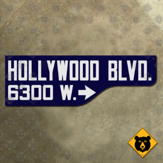 Los Angeles Hollywood Boulevard street sign