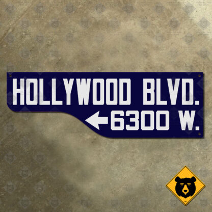 Los Angeles Hollywood Boulevard street sign (left)