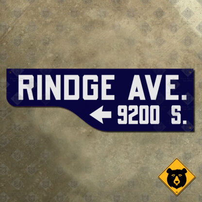 Los Angeles Rindge Avenue street sign (left)