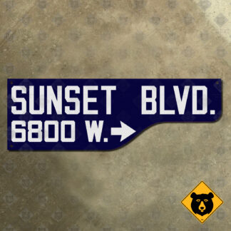 Los Angeles Sunset Boulevard street sign
