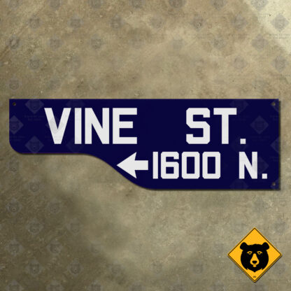Los Angeles Vine Street sign (left)