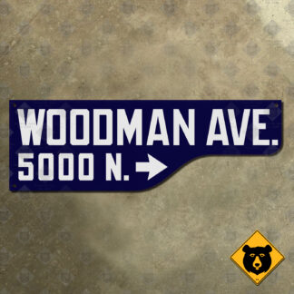 Los Angeles Woodman Avenue street sign