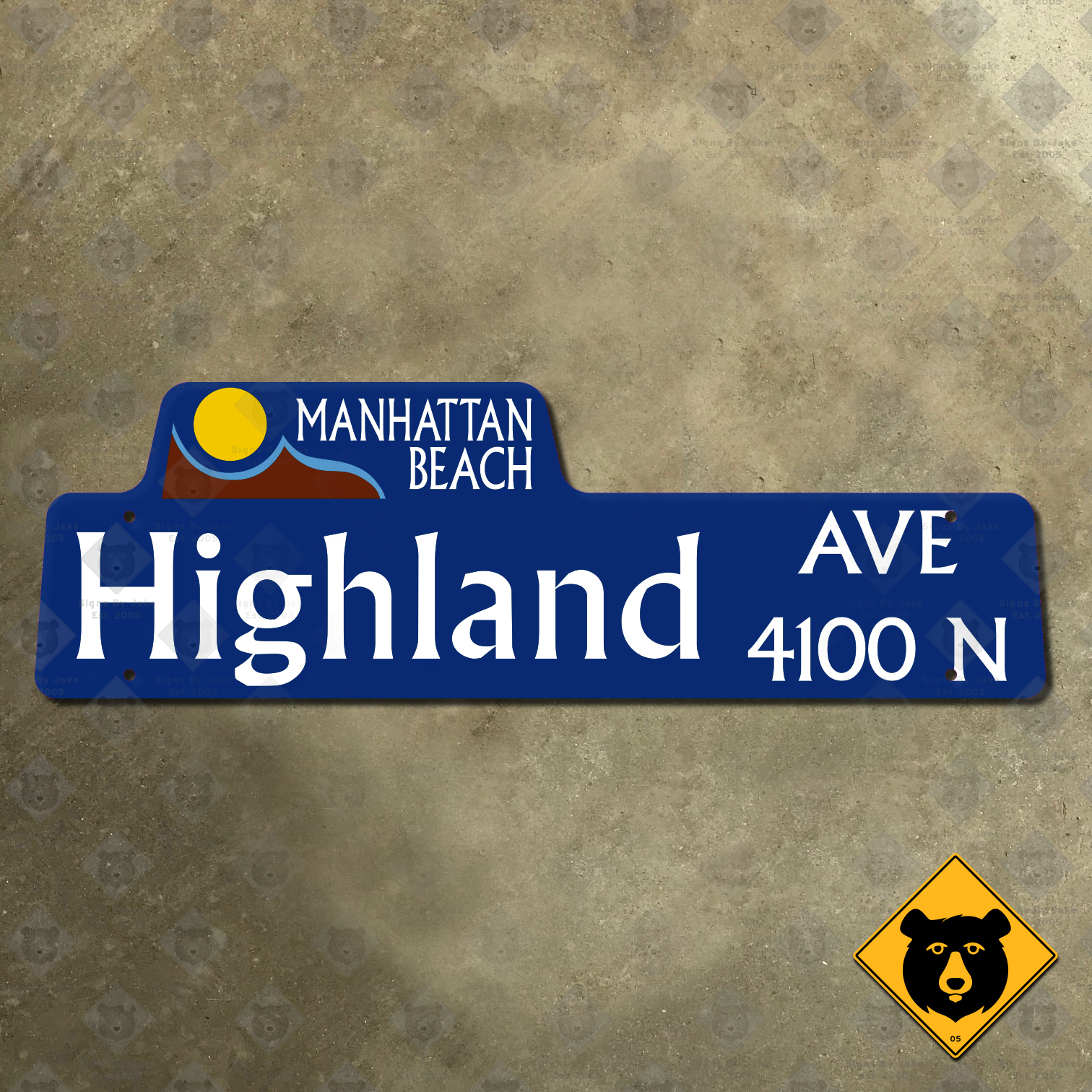 Manhattan Beach, California Highland Avenue street sign