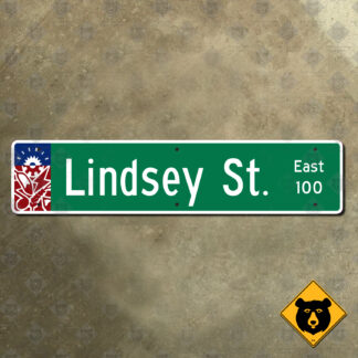 Norman, Oklahoma Lindsey Street road sign