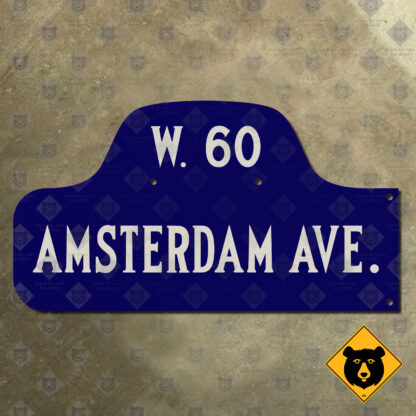 New York City Amsterdam Avenue at W. 60th Street sign