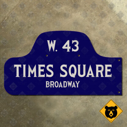 New York City Times Square (Broadway at W. 43rd Street) street sign