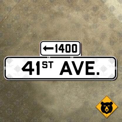 San Francisco 41st Avenue street sign (left)