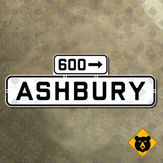 San Francisco Ashbury Street sign (1946 right)