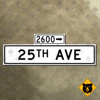 San Francisco 25th Avenue street sign