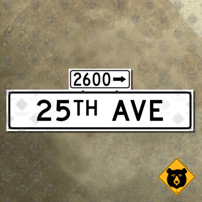 San Francisco 25th Avenue street sign