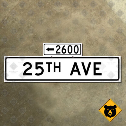 San Francisco 25th Avenue street sign (left)