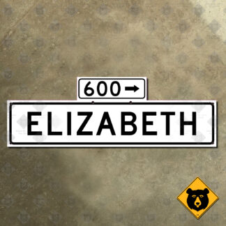 San Francisco Elizabeth Boulevard street sign