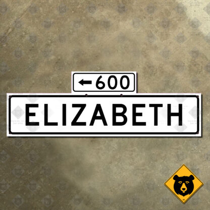 San Francisco Elizabeth Boulevard street sign