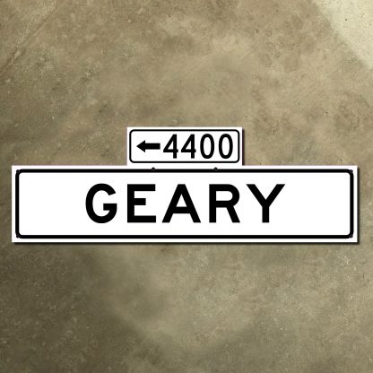San Francisco Geary Boulevard street sign