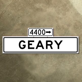 San Francisco Geary Boulevard street sign